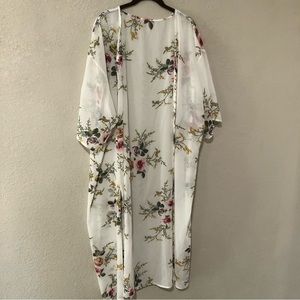 Long Floral Kimono